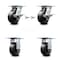 Service Caster 5 Inch Polyolefin Caster Brakes/Swivel Locks and 2 Rigid, 2PK SCC-35S520-POB-SLB-BSL-2-R-2 - alternate 1